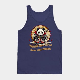 Samurai Panda - Bold and Fierce Japanese Warrior Design Tank Top